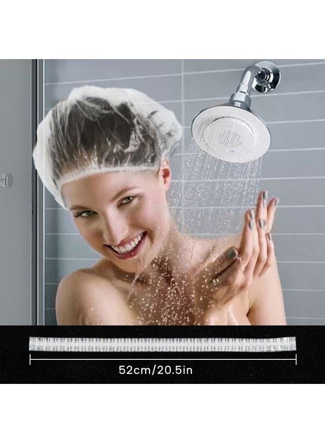 Years calm 30PCS Disposable Shower Caps, Individually Wrapped Larger and Thicker Waterproof Shower Caps, Plastic Hair Caps for Women, Spa, Home Use, Hotel and Hair Salon, Portable Travel (30PCS Transparent) - Image 2
