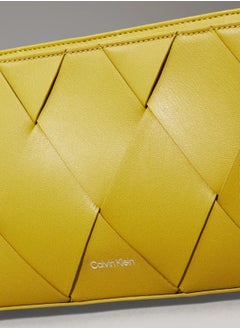 Calvin Klein Performance Calvin Klein Woven Shoulder Bag for Women – Yellow, Stylish & Lightweight for Summer Outings  - Image 3