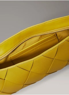 Calvin Klein Performance Calvin Klein Woven Shoulder Bag for Women – Yellow, Stylish & Lightweight for Summer Outings  - Image 4