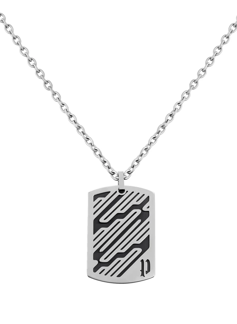 Dog Tag Necklace for Men in Silver