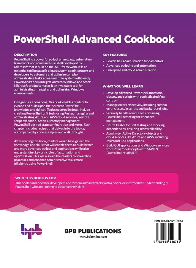 PowerShell Advanced Cookbook: Enhance your scripting skills and master PowerShell with 90+ advanced recipes  - Image 2