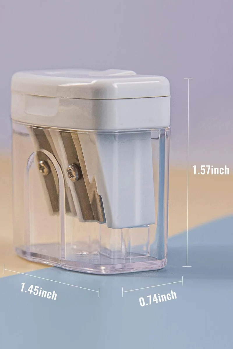 Share the Love Share The Love Double Hole Pencil Sharpener – 12pcs Set in 4 Assorted Colors – Dual Blade Manual Sharpeners for School, Office & Craft Use