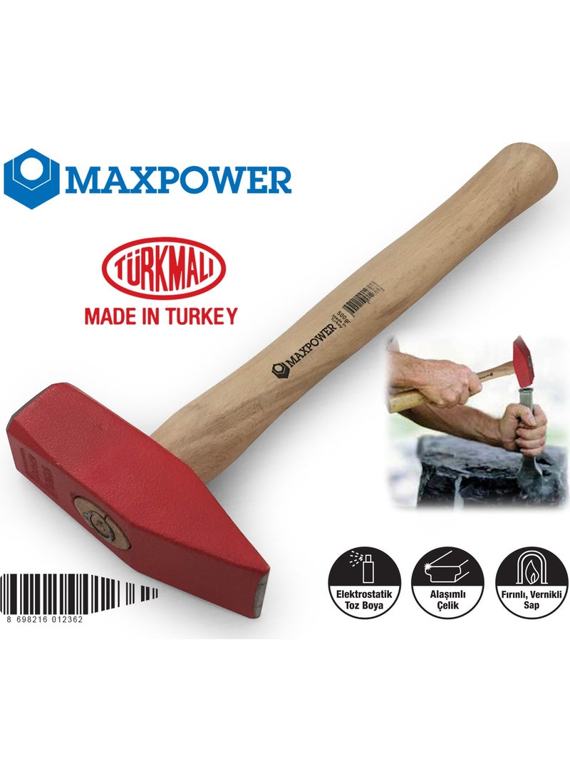 Maxpower - Wooden Handle Hammer 500gr - Image 1