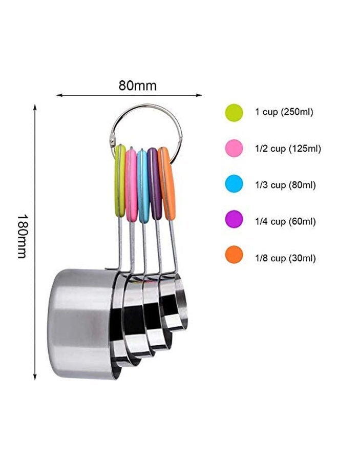 NIBEMINENT 10 Piece Measuring Cups and Spoons Set silver 450grams - Image 3
