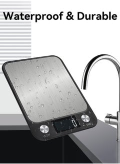 LEOKOR High-Precision Household Kitchen Electronic Scale Front Waterproof LCD Stainless Steel Platform Scale（5kg/1g）  - Image 2