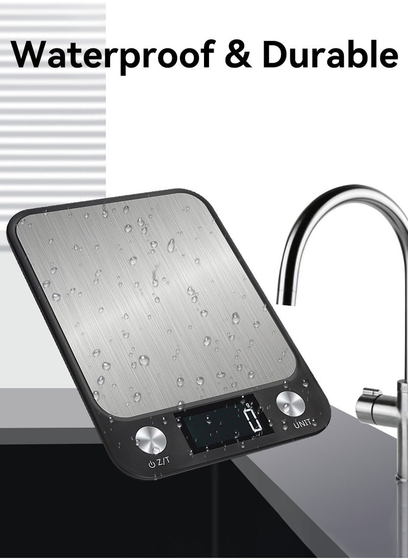 LEOKOR High-Precision Household Kitchen Electronic Scale Front Waterproof LCD Stainless Steel Platform Scale（5kg/1g）  - Image 2