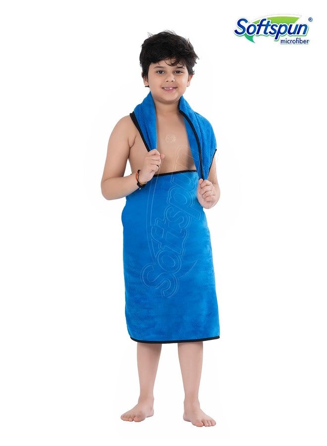 SOFTSPUN Microfiber Wipes Large Baby Towel 2 pc Blue! Ultra Absorbent Super Soft & Comfortable Quick Drying for Men & Women Daily Use Extra Large Size Unisex. - Image 5