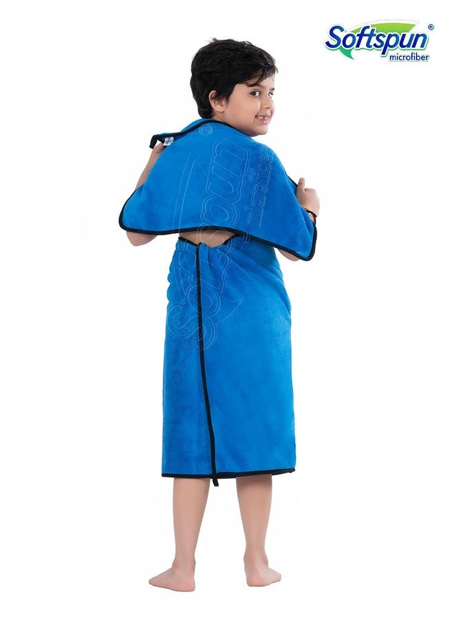 SOFTSPUN Microfiber Wipes Large Baby Towel 2 pc Blue! Ultra Absorbent Super Soft & Comfortable Quick Drying for Men & Women Daily Use Extra Large Size Unisex. - Image 4