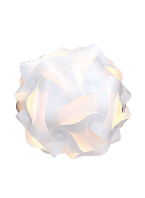 kwmobile DIY Puzzle Lamp Shade - Modern IQ Jigsaw Light in 30 Pieces min. 15 Different Designs - Diameter Approx. 15.7 in / 40 cm - White in Size XL