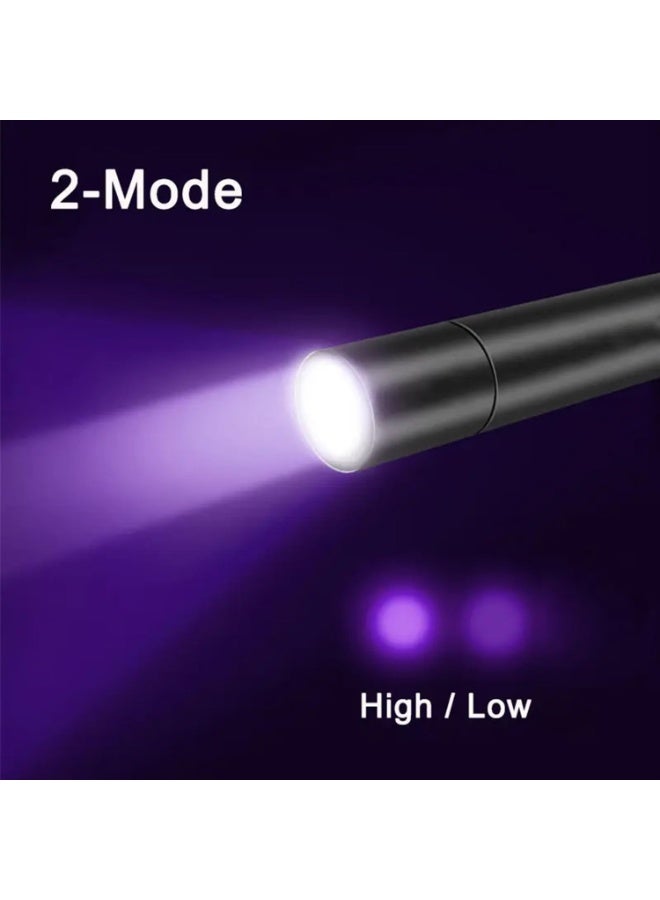 UV Black Light Flashlight, 365nm Portable Handheld Blacklight Flashlights, Mini Ultraviolet Flashlight for Pet Fungus Detection, Cat Ringworm, Doctor Pet Urine Detector - Image 5