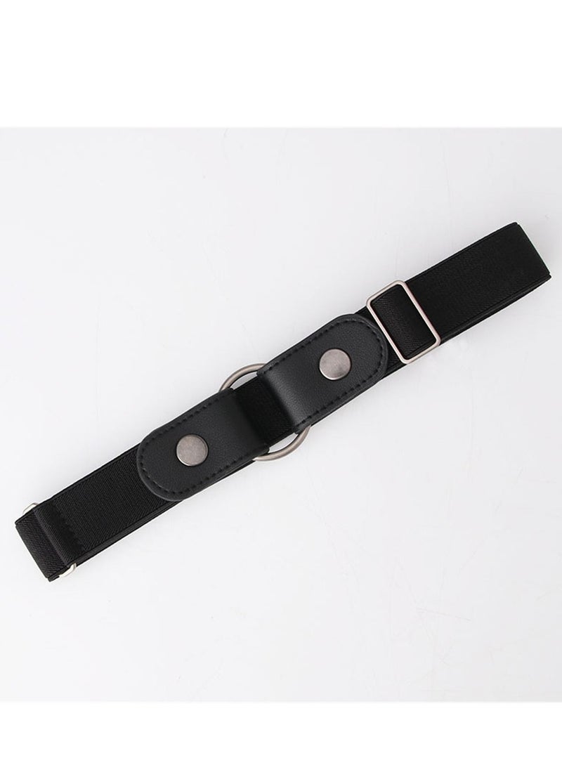 Loquat - Women's Summer Fecorative Jeans Fashion Trend Elastic Hidden Belt  90cm Black - Image 1