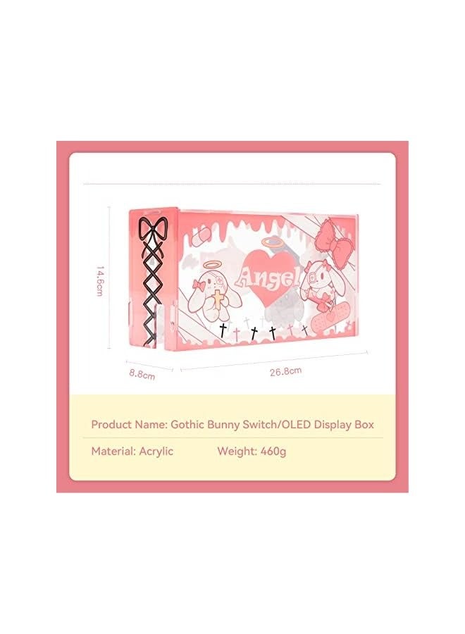 PROMASS Acrylic Clear Dust Display Box Cover for Switch/OLED Dock, Assemble Waterproof Cover Case Compatible with Nintendo Switch/OLED Charging Dock Accessories - Bunny - Image 4