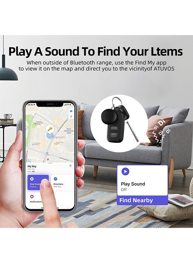 DAREU 2-Pack Smart Bluetooth Tracker for Apple Devices – Compatible with Apple Find My & Siri – GPS Location Tag with Replaceable Battery – Track Keys, Bags, Wallets, and Luggage - Image 4