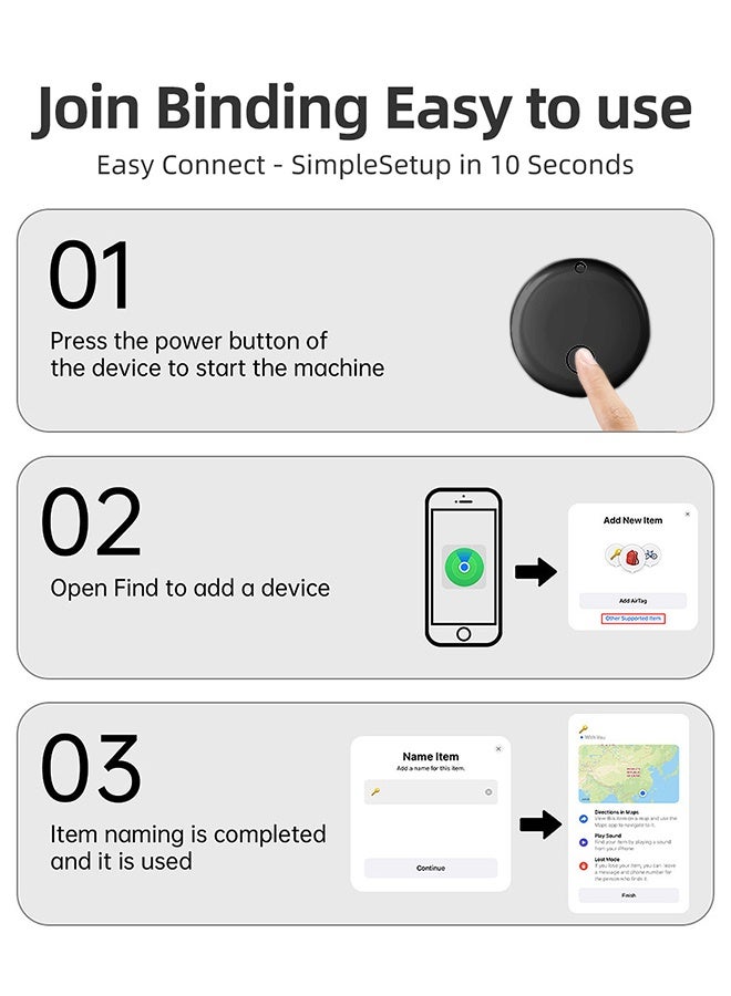 DAREU 2-Pack Smart Bluetooth Tracker for Apple Devices – Compatible with Apple Find My & Siri – GPS Location Tag with Replaceable Battery – Track Keys, Bags, Wallets, and Luggage - Image 2