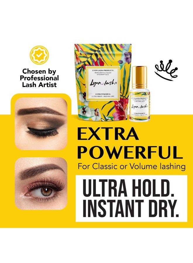 Lyon lash Extra Powerful Eyelash Extension Glue - Lyon Lash 5ml Performance Glue | 1-2 Sec Dry Time | 6-8 Weeks Retention | Black Adhesive Supplies for Professional Use - Image 5