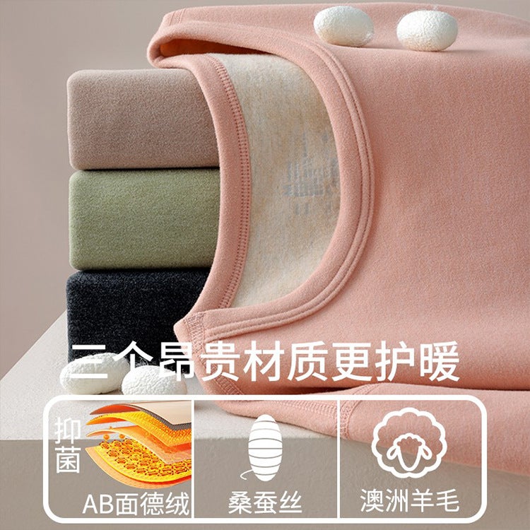 Winter 3.0 German Cashmere Thermal Clothing For Women, Body-Shaping Thickened Base Layer, Long-Sleeved Fleece-Lined Thermal Underwear Set - Image 3