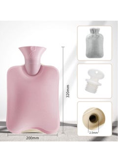 Beauenty 1000ML Hot Water Bottle with Soft Cover Leakproof Hot Water Bag Long Plush Warm Hand Pouch Reusable Hot Water Pouch for Women and Girl Portable Hot Water Bag for Office Home Bed  - Image 5