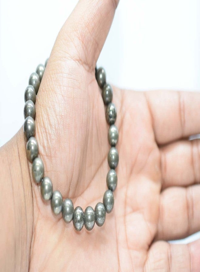 DHYANARSH Pyrite Beads Bracelet - Astronomy Jewelry, AAA Natural Stone Beads 8mm - Image 5