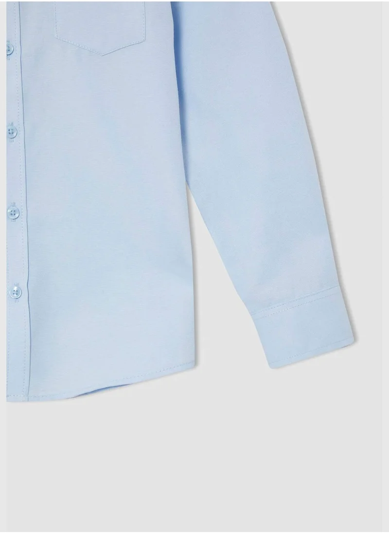 DeFacto Slim Fit Long Sleeve Buttoned Shirt