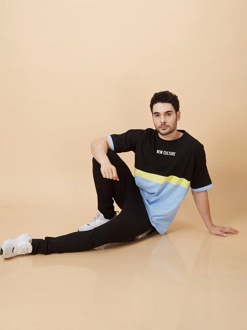 Globus Men Black Solid Regular Fit Sports Track Pants