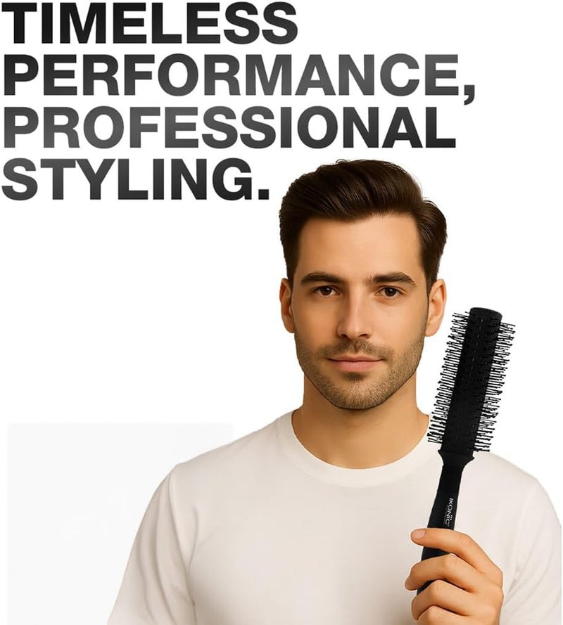 IKONIC Professional Carbon Fibre Roller Brush with Ionic Technology, Anti Frizz Styling, Curling, Volumizing & Waves for Women & Men, All Hair Types, Heat Resistant, Salon & Personal Use - CFB 25 - Image 5