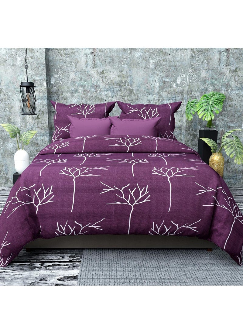 SITTING STYLE Sitting Style Glace Cotton Reversible AC Comforter Set King Size Double Bed with 1 Bedsheet and 2 Pillow Covers Size 90x100 InchColorMulti4Pc Comforter Set  - Image 1