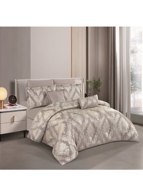 Jacquard Comforter Set With Durable And Soft Fabric Heavy Filling And A Design That Satisfies All Tastes 8 Pieces King Size