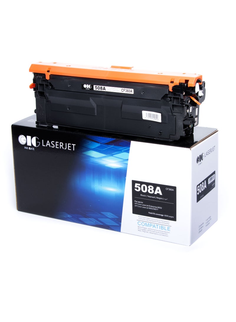 IG Compatible CF360A / 508A Black Toner Cartridge – For HP Color LaserJet Enterprise M552, M553, M577 – Up to 5,000 Pages - Image 1