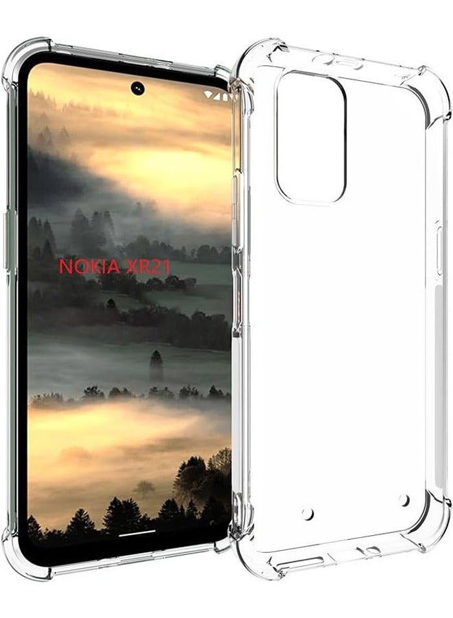 Case for Nokia XR21 5G, Shock-Resistant Flexible TPU Gasbag Protection Rubber Soft Silicone Anti Dropping Phone Cover - Image 1