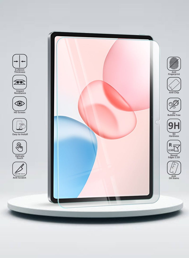 Wtech Honor Pad 10 5G 2025 (12.1 inches) PU Leather Magnetic Closure Flip Case Cover (TCFPSR) - Rose Gold & Honor Pad 10 5G 2025 (12.1 inches) WTech Premium Series Curved Edges Full Cover Tempered Glass Tablet Screen Protector (TSGPCN) - Clear Bundle - Image 3