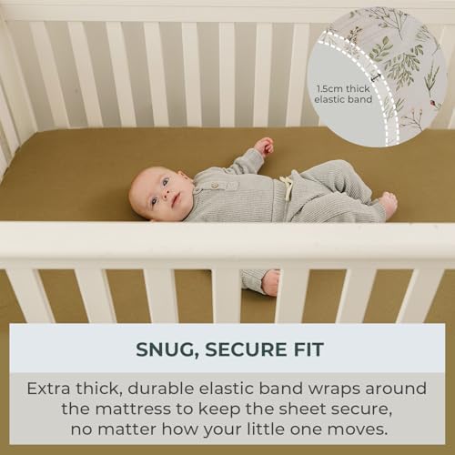 Pobibaby – 2 Pack Crib Sheets for Boys, Premium Fitted Baby Boy Crib Sheets for Standard Crib Mattress – Ultra-Soft Jersey Knit, Safe and Snug, Stylish Design (Gingham Khaki) - Image 4