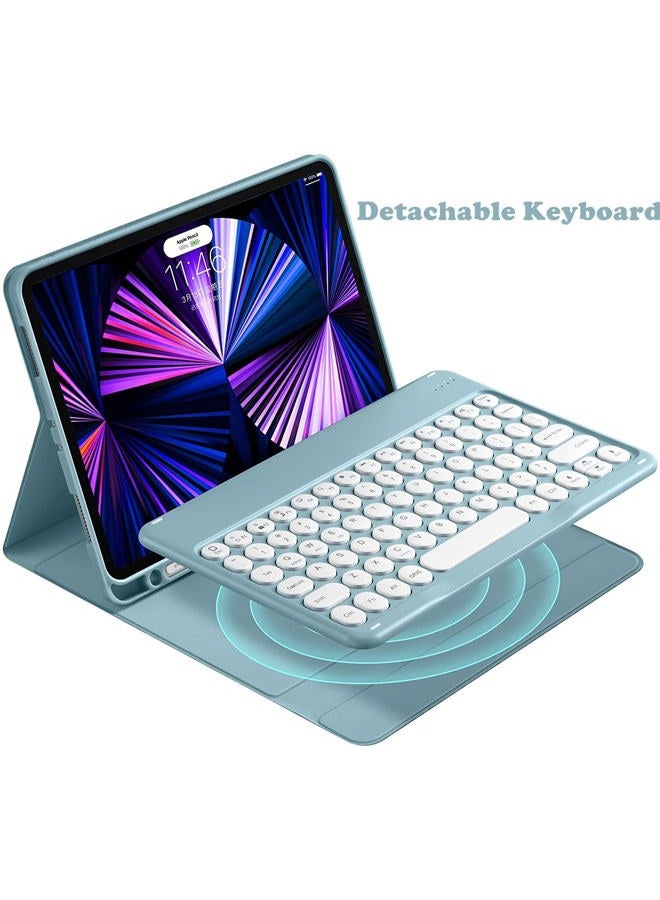 QIYIBOCASE Galaxy Tab S6 Lite Keyboard Case with S Pen Holder, Magnetic Detachable Wireless Round Keys Keyboard Case for Samsung Galaxy Tab S6 lite 10.4 Inch 2020（-P610/P615） (Black) - Image 3