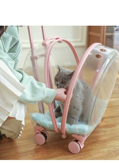 Quality Transparent large capacity pet trolley case portable travel bag suitable for cats and dogs under 8kg, allowing your pet to travel with you easily 33*42*27cm - pzsku/Z879829DB07D62E0D6AF2Z/45/_/1723122890/fa6d18fa-f353-4428-bdfe-1689043d6491