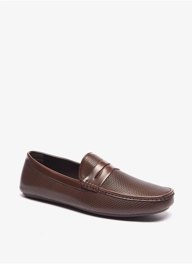 LBL by Shoexpress Men Textured Slip-On Loafers