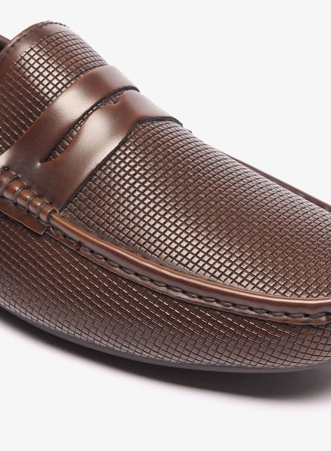 ال بي ال من شو اكسبرس Men Textured Slip-On Loafers