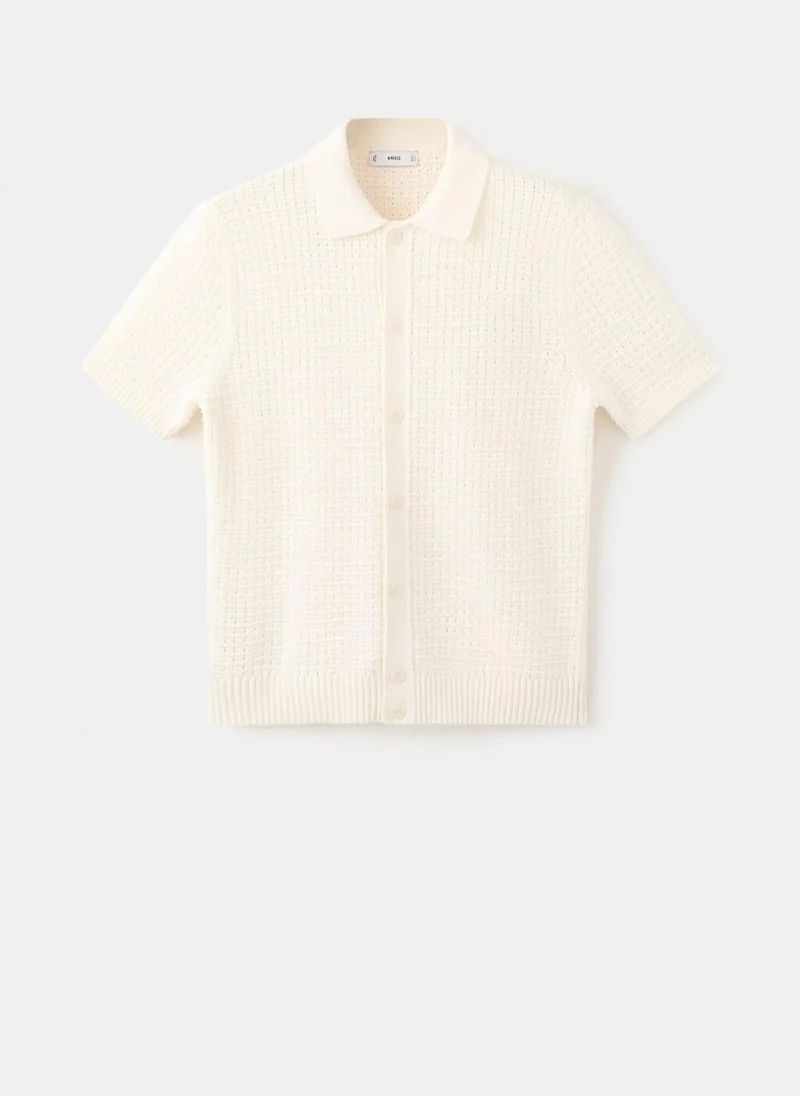Mango Man  Openwork knitted shirt for Men | Best Price UAE