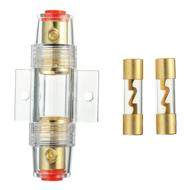 BOJACK 4-8 Gauge AWG in-line 100A AGU Fuse Holder with 100 Amp AGU Fuses for Car Audio, Alarm, Amplifier, Compressors, Waterproof Inline Fuse Holders (100A) - Image 2