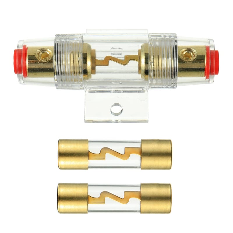 BOJACK 4-8 Gauge AWG in-line 100A AGU Fuse Holder with 100 Amp AGU Fuses for Car Audio, Alarm, Amplifier, Compressors, Waterproof Inline Fuse Holders (100A) - Image 3