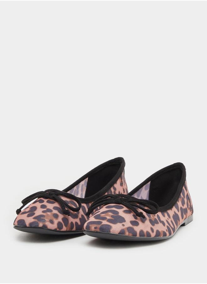 Styli Animal Print Pointed Toe Ballerina  - Image 2