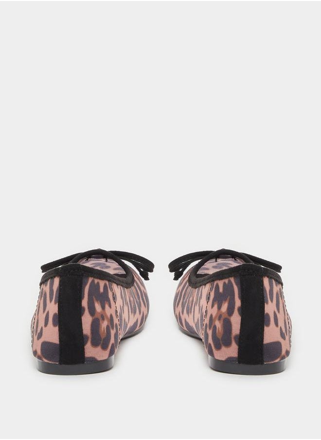 Styli Animal Print Pointed Toe Ballerina  - Image 4