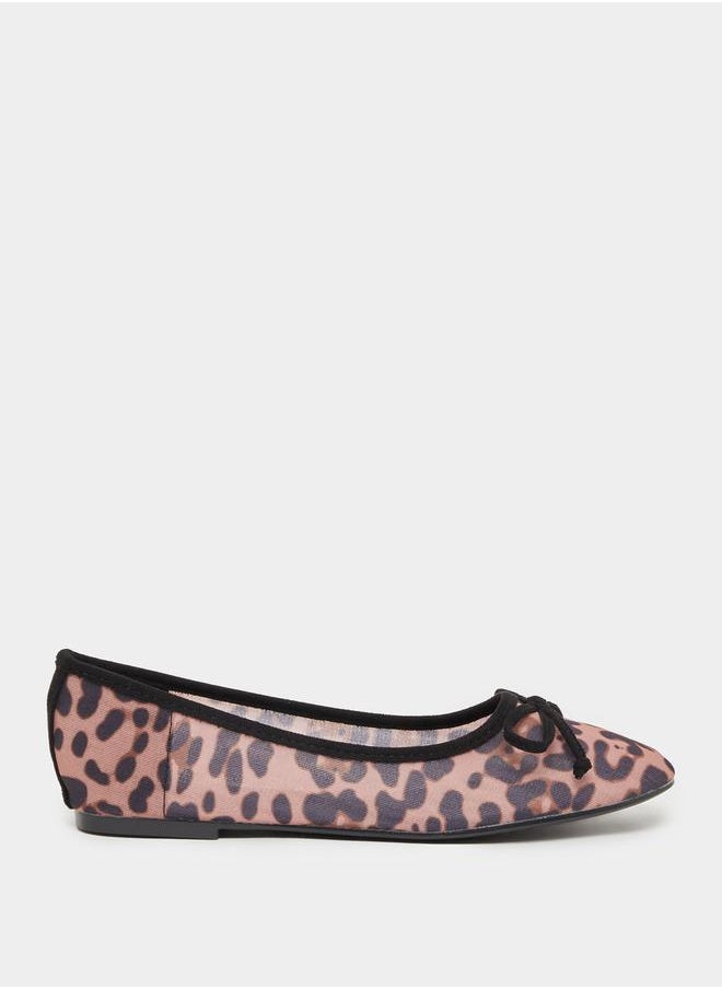 Styli Animal Print Pointed Toe Ballerina  - Image 1