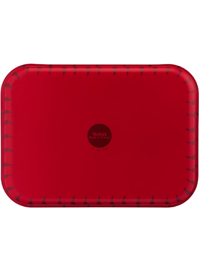 Tefal Tempo Flame Rectangular Non-Stick Aluminium Baking Oven Dish Red and Black 5.3 x 27x 37cm J5714882 Red and Black - Image 3