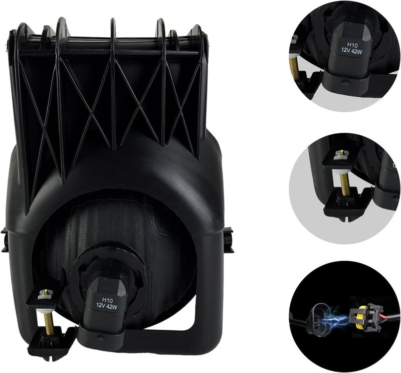 WILD BEAR Fog Lights for 2003-2006 GMC Sierra 1500 2500 3500 & 2007 GMC Sierra Classic with H10 12V 45W Halogen Bulbs - Image 5