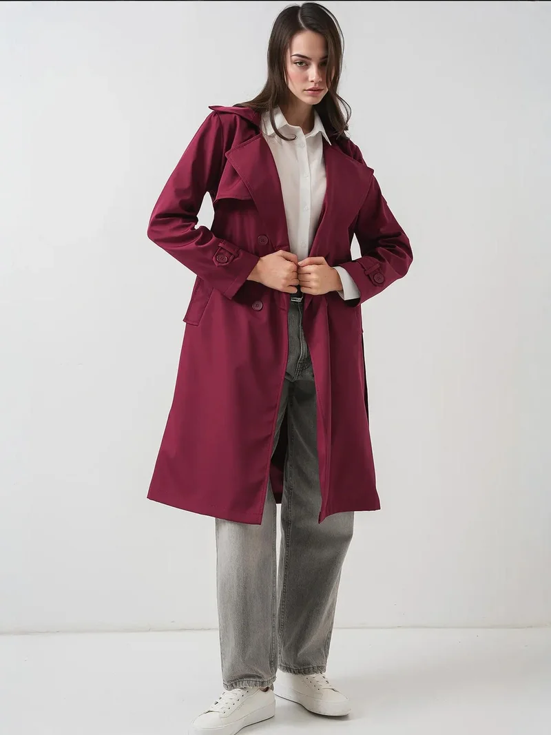 BIG DART BDART Double Breasted Lined Trench Coat