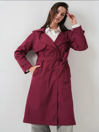 BIG DART BDART Double Breasted Long Trench Coat