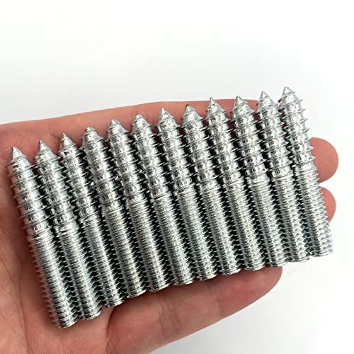 Yoliko 12 Pack 5/16-18 x 2 Inch Silver Hanger Bolts Double Headed Bolts for Furniture Screws 50mm Length - Image 4