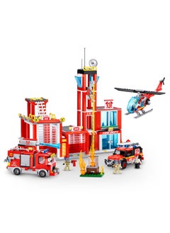 Max Max Build More 83165 (976 Pieces) Max Adventure Play Set Fire Station Building Blocks Toy for Children from 5 Years Vehicles Unpacking Discover Fire Station (933 Pieces) 