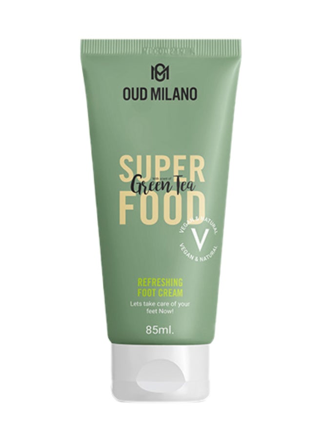 OUD MILANO Foot Cream - Green Tea - Refreshing - 85Ml 
