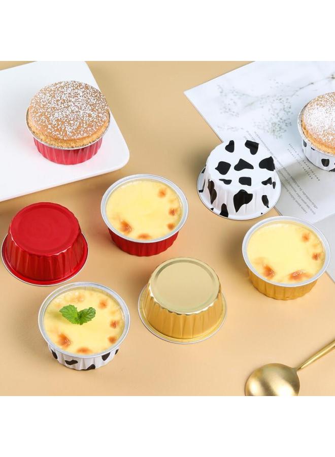 Pudding Cup Cake Shrimp Egg Mold Snow Mei Niang Cake Oven Cup Air Fryer Special Tin Paper Bowl-Specifications:[pack Of 20] Store Manager Recommend - With Lid-Color:Light Blue - Image 3
