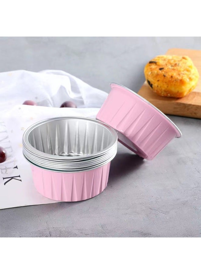 Pudding Cup Cake Shrimp Egg Mold Snow Mei Niang Cake Oven Cup Air Fryer Special Tin Paper Bowl-Specifications:[pack Of 20] Store Manager Recommend - With Lid-Color:Light Blue - Image 2